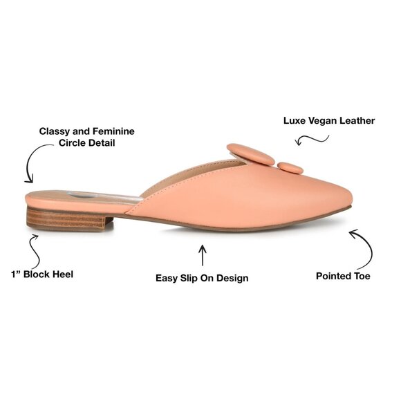 Journee Collection Mallorie Women's Pointed Toe Mules | Size.  8 - Picture 2 of 8